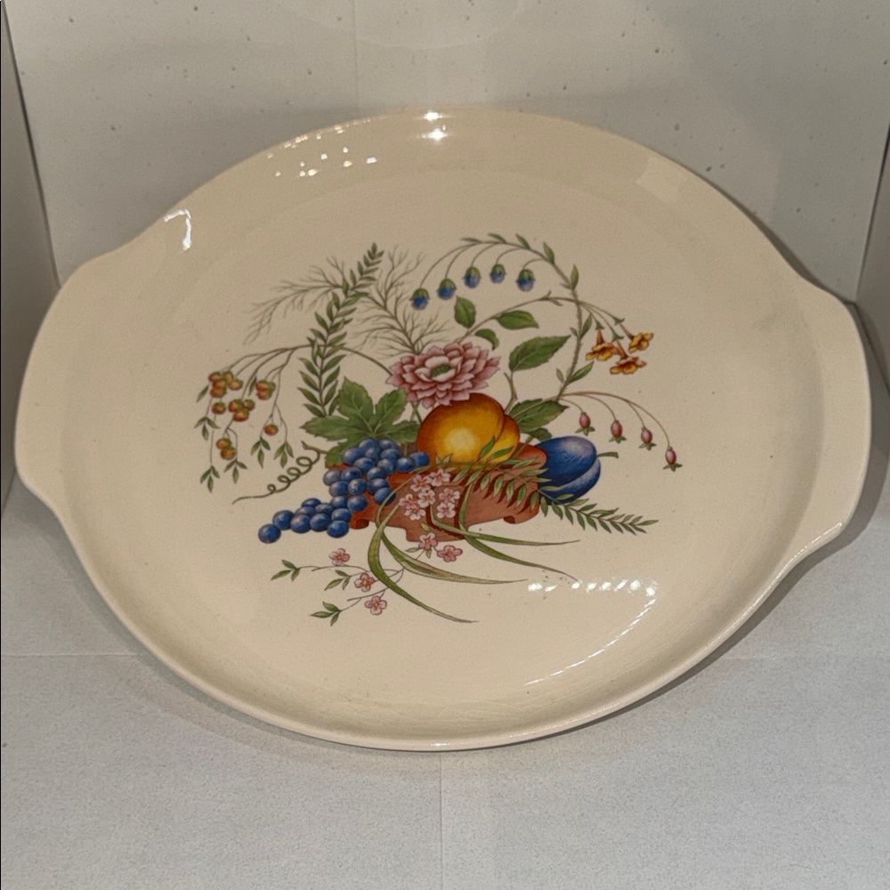 Vintage Universal Ballerina Ceramic Chop Plate Platter Made in USA